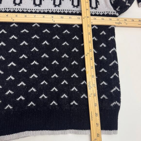 Kate Spade Penguin Intarsia Sweater Wool Blend Small Cottagecore Comfort Winter - Picture 5 of 12